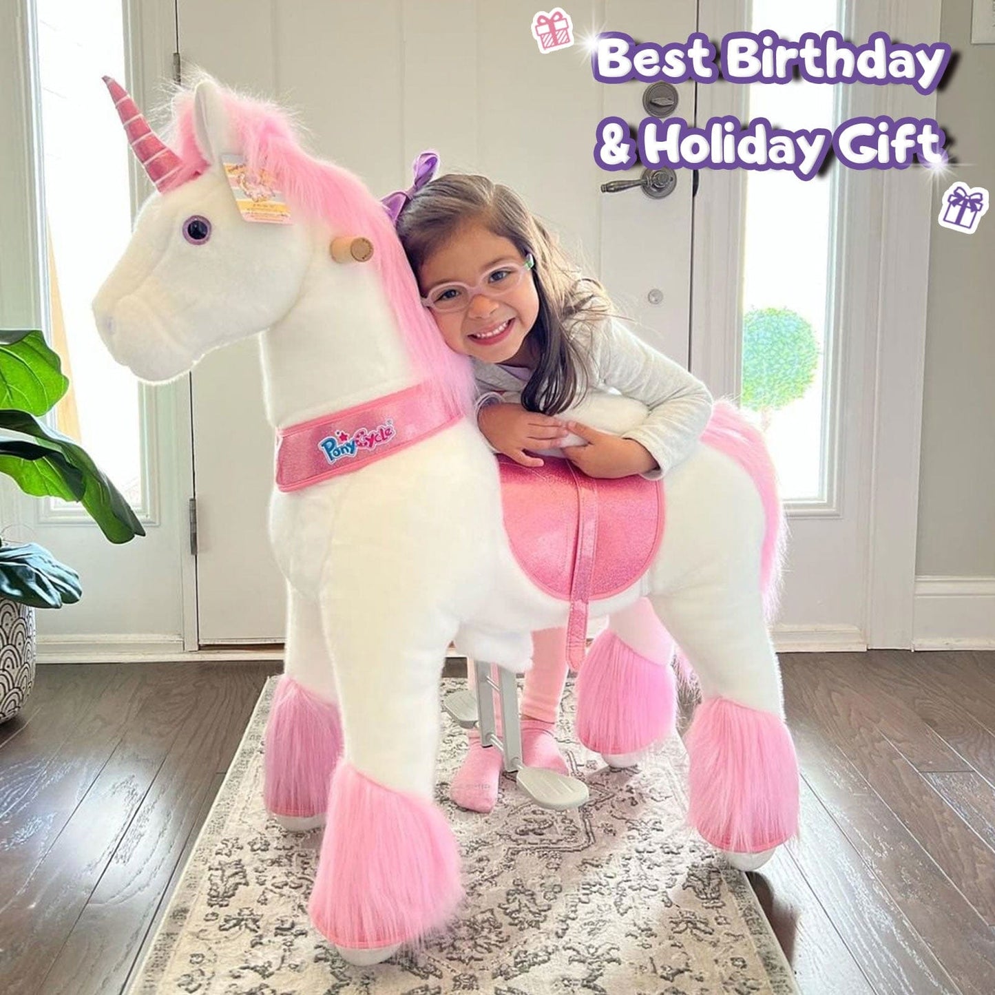 Model U® Unicorn Ride-On Toy Age 4–7 – Pink