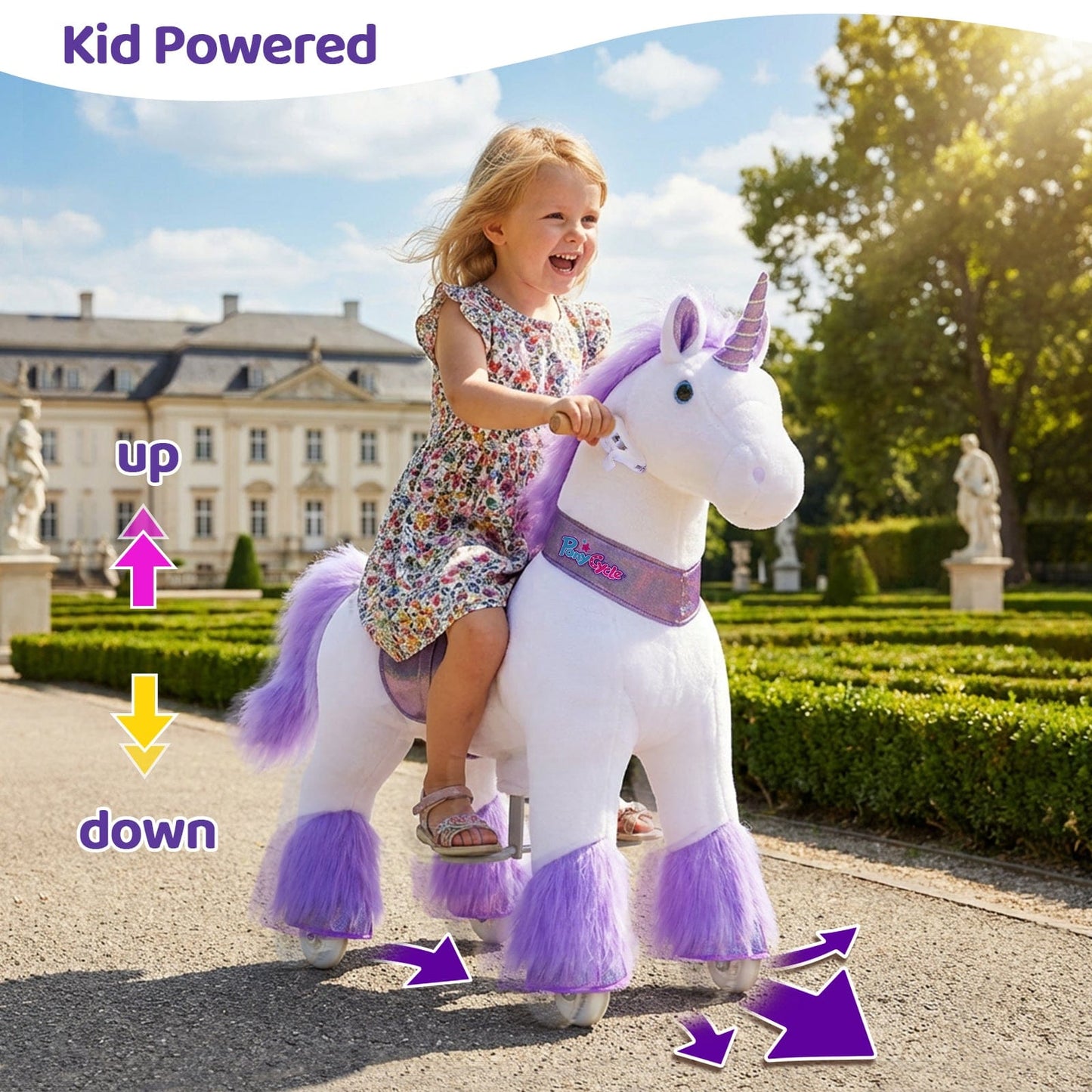 Model U® Unicorn Ride-On Toy Age 4–7 – Purple