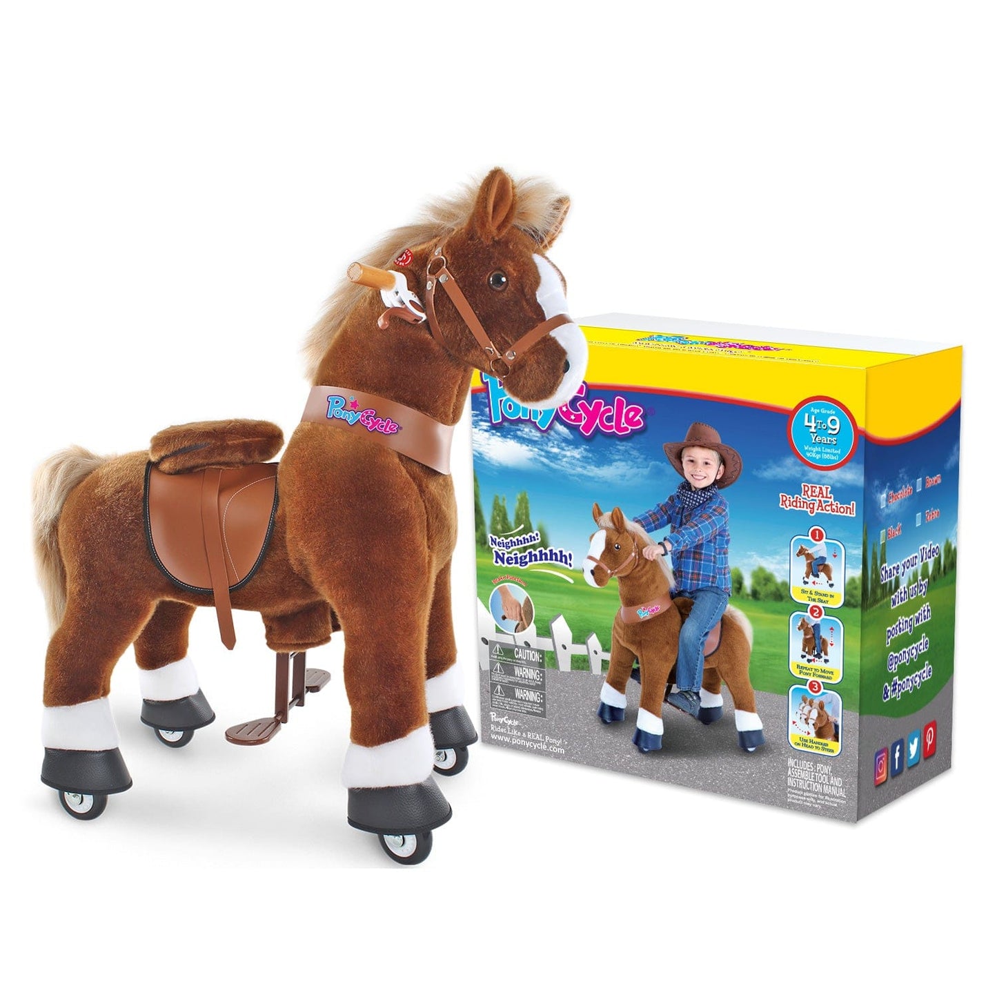 Model U® Horse Ride-On Toy Age 4–7 – Brown