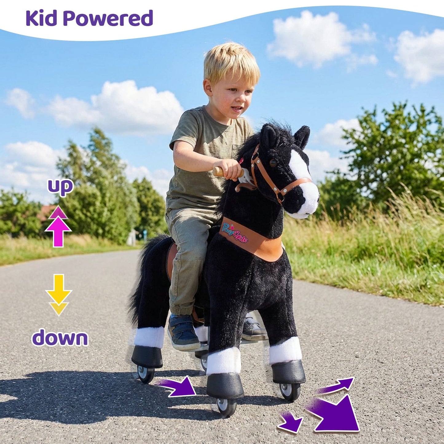 Model U® Horse Ride-On Toy Age 4–7 – Black