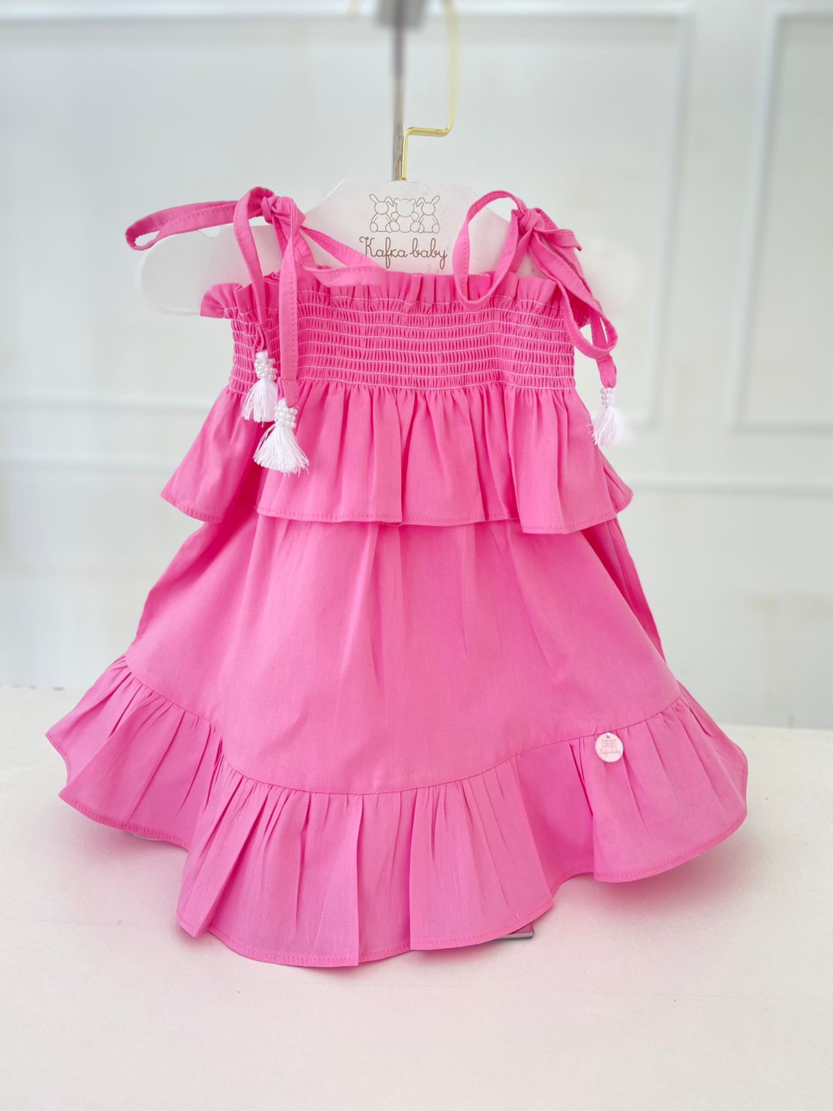 Smocked Fuchsia Dress