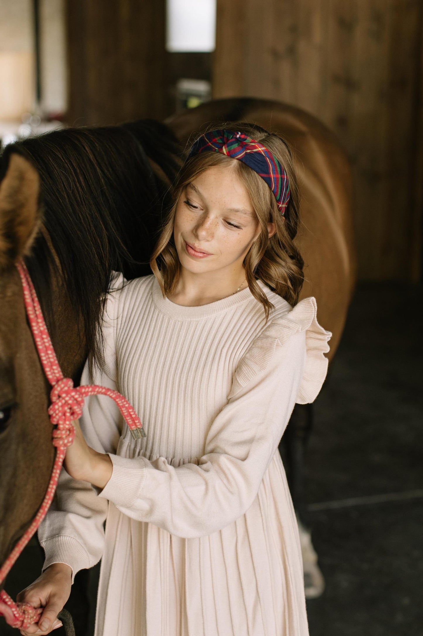 Whistler Plaid Knotted Headband