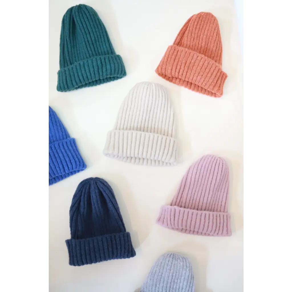 Ribbed Beanie Hat for Kids