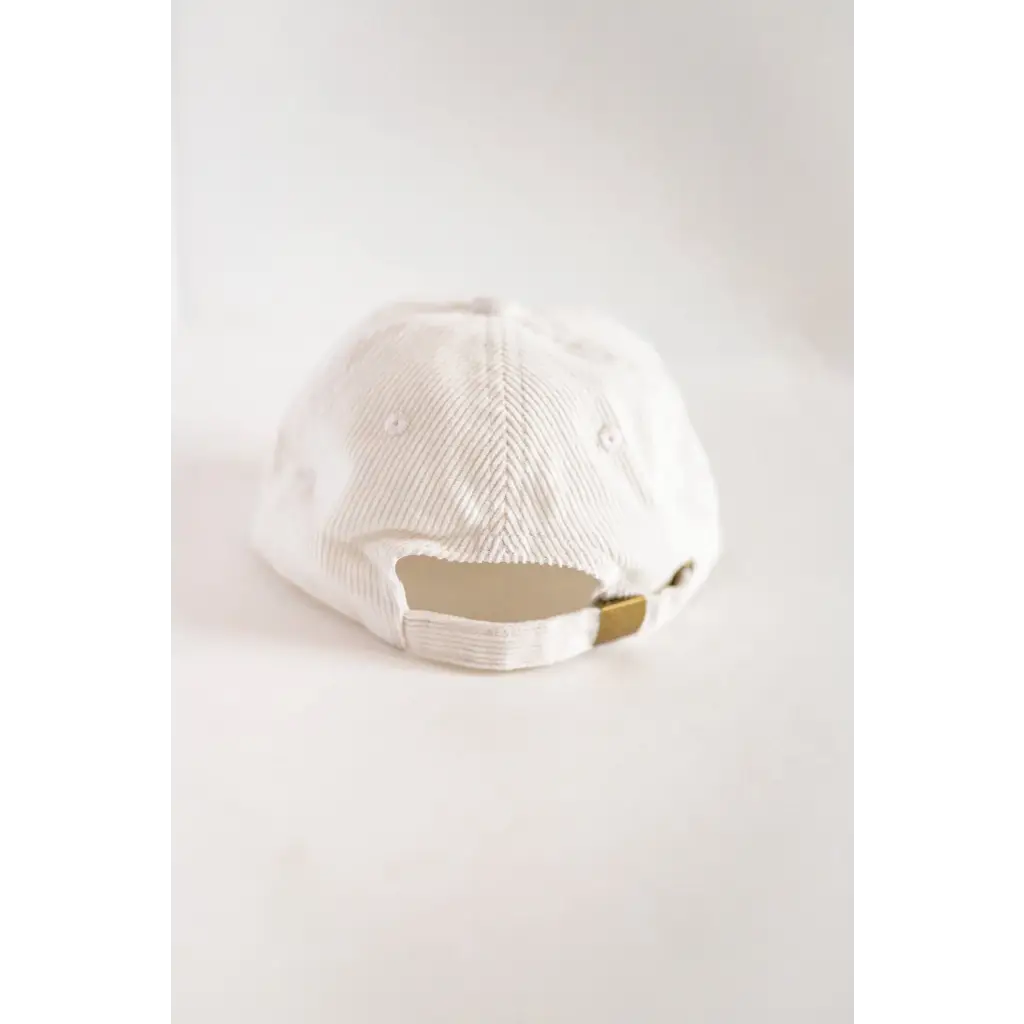 You Had Me At Let's Play Embroidered Corduroy Hat for Kids